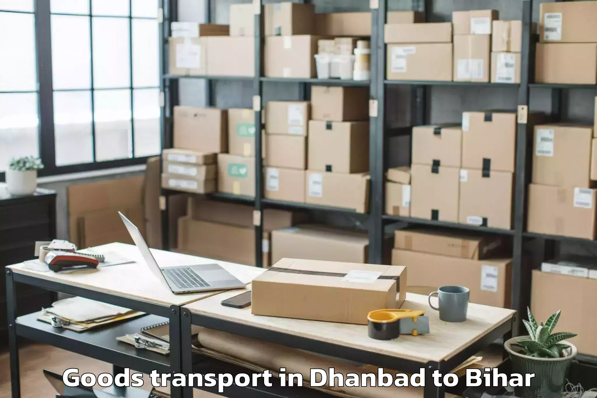 Easy Dhanbad to Buxar Goods Transport Booking